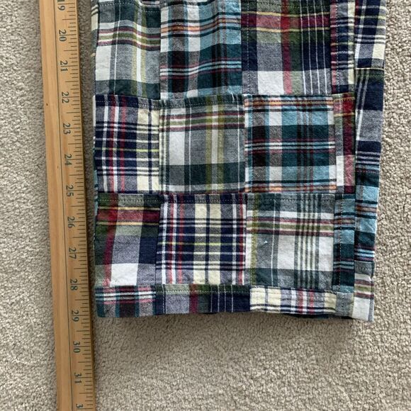 Jos A Bank Patchwork Pants Men's 38x30 (Fits 38x29) Madras Plaid Cotton Preppy - Picture 6 of 10